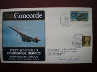 1976 - 2006 Double Dated Signed Concorde Ba Wash - Lon Cover photo