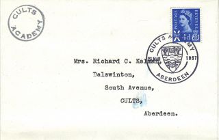Gb 1967 Cover With 4d Scotland Regional With Cults Academy Aberdeen Pmk Re:y706 photo
