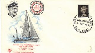 Gb 1968 Lively Lady Commem Cover Portsmouth Welcomes Alec Rose Pmk Re:y705 photo