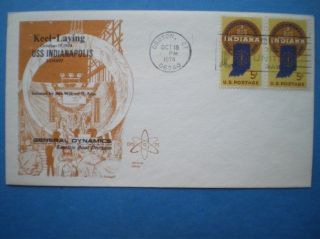 Event Cover 1974 Keel - Laying Uss Indianapolis Ssn697 photo