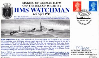 (26922) Gb Fdc Nvi 1st 2nd Machin - Hms Wachman Sinks U - 1195 6 April 1998 photo