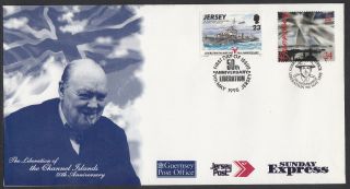 1995 Jersey/guernsey Fdc 50th Anniversary Of Liberation Sgj702 & Sgg673 photo