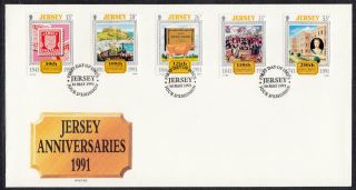 1991 Jersey Anniversaries Fdc First Day Questa Cover Sg549 - 553 photo