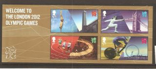 Gb Miniature Sheet - 2012 - Welcome - Olympic Games - London 2012 - Unm photo