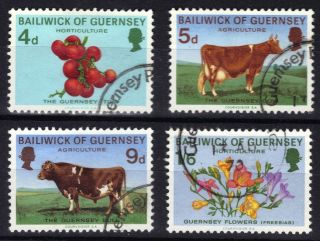 Channel Is Guernsey 1970 Agriculture Sg.  36 - 39 Vfu Ref:aa5 photo