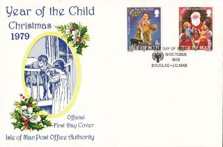 (30259) Clearance Gb Isle Of Man Fdc Christmas Year Of Child - 19 October 1979 photo