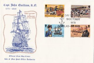 (30260) Clearance Gb Isle Of Man Fdc Capt John Quilliam - 19 October 1979 photo
