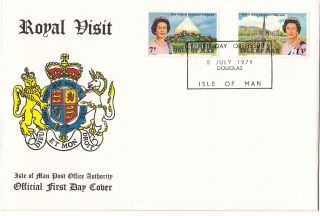 (30261) Clearance Gb Isle Of Man Fdc Queen Royal Visit - 5 July 1979 photo
