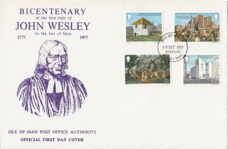 (30263) Clearance Gb Isle Of Man Fdc John Wesley - 19 October 1977 photo