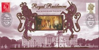 (26913) Gb Benham Fdc Royal Residence 1st Nvi Machin Buckingham Pal 6 Jan 2000 photo