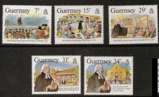 Guernsey Sg410/4 1987 John Wesley Visit Ot Guernsey photo