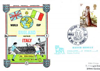 16 November 1977 England 2 Italy 0 World Cup Commemorative Cover photo