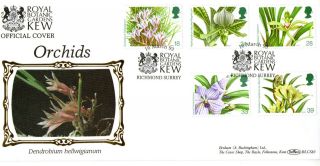 16 March 1993 Orchids Benham Blcs 83 Official First Day Cover Rbg Kew Shs photo