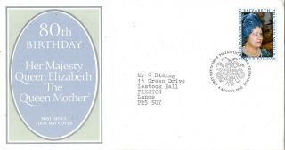 4 August 1980 Queen Mother 80th Birthday Post Office First Day Cover Bureau photo