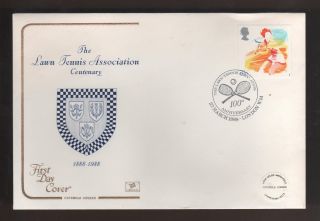The Lawn Tennis Association Centenary 1888 - 1988 First Day Cover Fdc Vgc photo