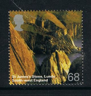 St Jame ' S Stone,  Lundy Island Illustrated On 2005 Gb Stamp - Nh photo