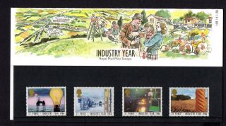 1986 Industry Year Presentation Pack Sg 1308 - 1311 photo