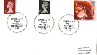 16 July 1993 Roman Britain Cover Hadrians Wall Designation Shs photo