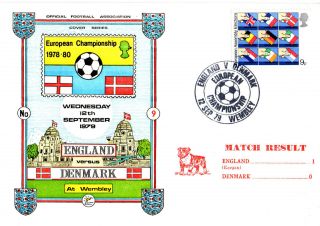 12 September 1979 England 1 Denmark 0 Euro Champs Commemorative Cover photo