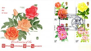 30 June 1976 Roses Stuart First Day Cover National Rose Society St Albans Shs photo