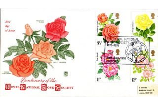 30 June 1976 Roses Stuart First Day Cover National Rose Society Oxford Shs photo