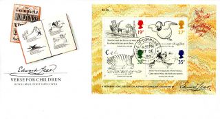 27 September 1988 Edward Lear Ms Royal Mail First Day Cover House Of Commons Cds photo