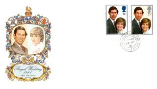 22 July 1981 Royal Wedding Philart First Day Cover House Of Lords Cds photo