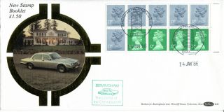 14 January 1986 £1.  50 Booklet Pane Benham D36 First Day Cover Birmingham Shs photo