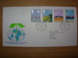 1983 Gb Fdc Commonwealth Day Special Bureau Edinburgh Postmark photo