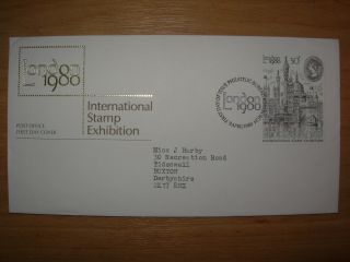 1980 Gb Fdc International Stamp Exhibition Special Bureau Edinburgh Postmark photo