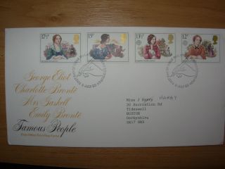1980 Gb Fdc Famous Authoresses Special Edinburgh Bureau Postmark photo