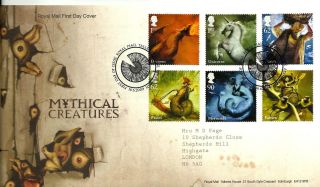 2009 Mythical Creatures Edinburgh Hand Stamp Item See Scan photo