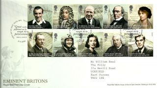 2009 Eminent Britons Pane Edinburgh Hand Stamp Item See Scan photo