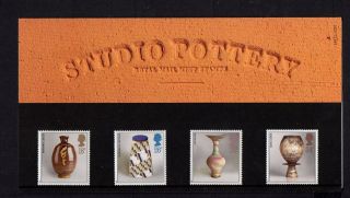 1987 Studio Pottery Presentation Pack Sg 1371 - 1374 photo