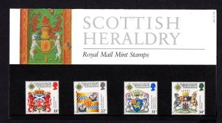 1987 Scottish Heraldry Presentation Pack Sg 1363 - 1366 photo
