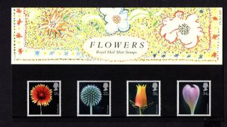 1987 Flowers Presentation Pack Sg 1347 - 1350 photo
