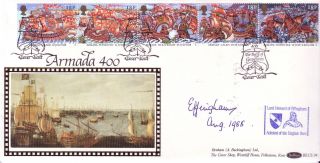 Benham First Day Cover: Armada 1988 Signed By Howard Of Effingham: Vg photo