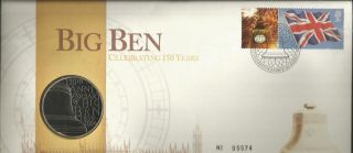 Big Ben Stamp Cover With Medal photo
