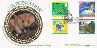(31275) Gb Benham Fdc Dormouse / Conservation Green Issue Worcester 15 Sept 1992 photo