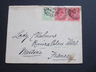 Gb Scotland Kevii 21/2d Cover 411 Murrayfield Double Circle Postmark To France photo
