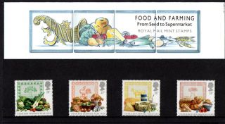 1989 Food And Farming Presentation Pack Sg 1428 - 1431 photo