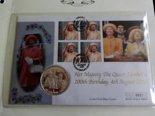 Rare 2001 Silver Proof Gibraltar 1 Crown Coin Pnc Fdc 1/500 Queen Mother photo