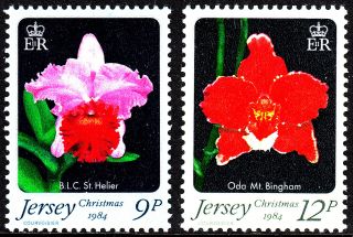 1984 Jersey Orchids Sg350 - 351 photo