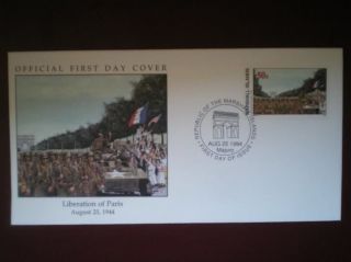 Marshall Island Wwii 1944 1 Cover Liberation Of Paris photo