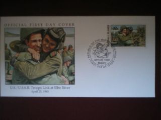 Marshall Island Wwii 1945 1 Cover Us/ussr Troops Link At Elbe River photo