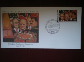 Marshall Island Wwii 1945 1 Cover Postdam Conf Convens photo