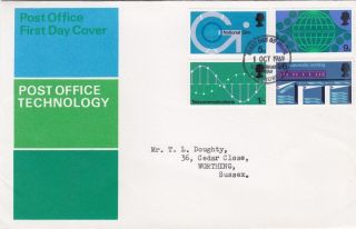 1969 Post Office Technology Fdc Philatelic Bureau Fdi photo