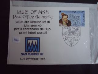 Isle Of Man 1982 San Marino 82 Card photo