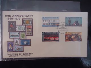 Guernsey 1979 P.  O Independence 4v Fdc photo