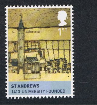 St Andrews University Medieval Illustration On 2010 British Stamp - Nh photo